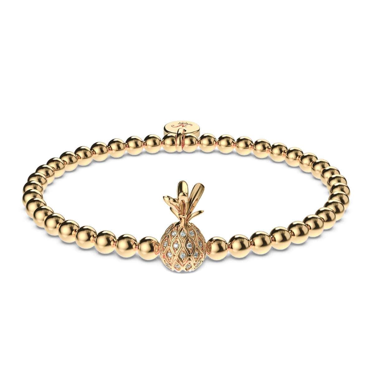 Piña Colada | 18k Gold | Crystal Pineapple Bracelet